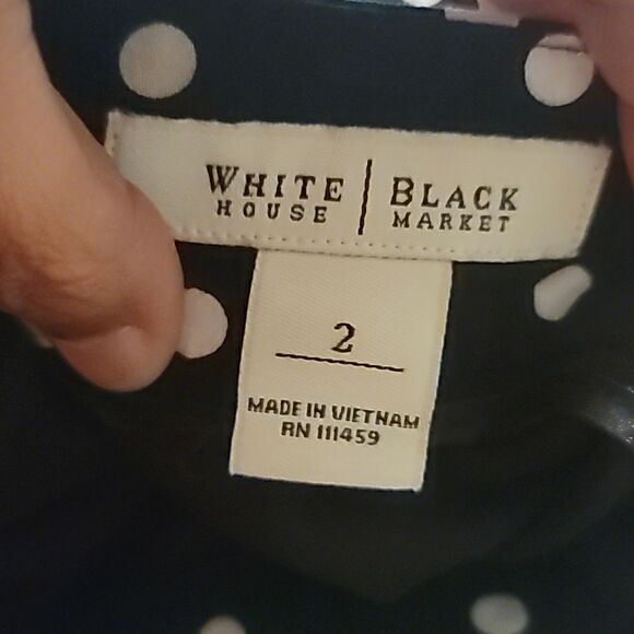 White House Black Market Polka Dotted Skirt Size 2 - Picture 4 of 5